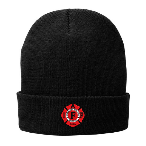 CP90L | Port & Company Knit Fleece Lined Flip Hat, Embroidered - Saline Fire Authority