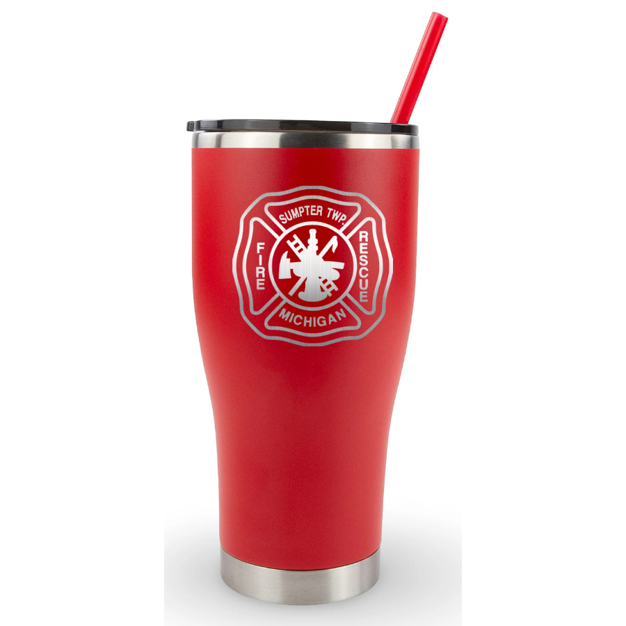 30oz Modern Curve Tumbler - Sumpter Twp. Fire