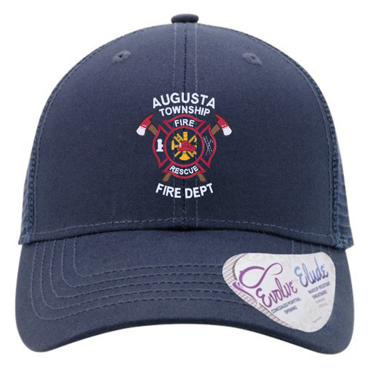 97394 || Infinity Her Women's Modern Trucker Ponytail Cap - Augusta Twp. Fire
