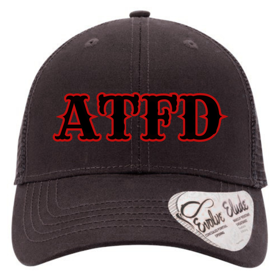 97394 || Infinity Her Women's Modern Trucker Ponytail Cap - Augusta Twp. Fire