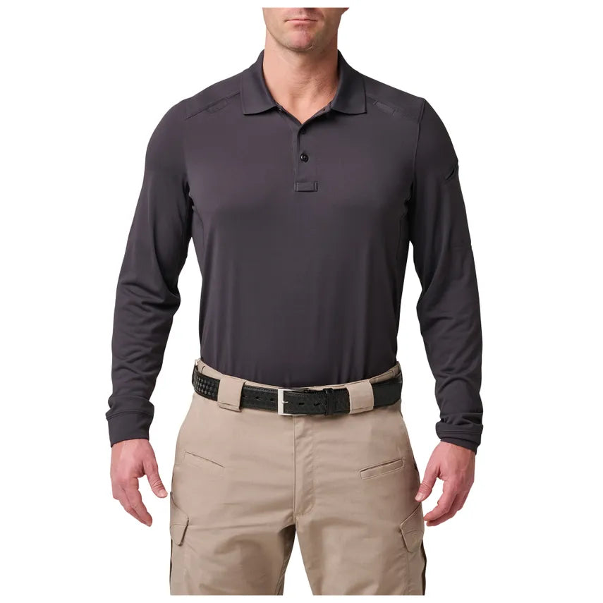 42022 || 5.11 Helios long-sleeve polo - Embroidered - Dexter