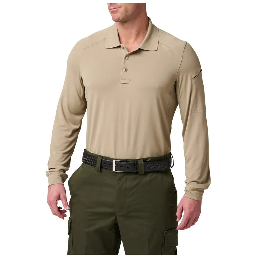 42022 || 5.11 Helios long-sleeve polo - Embroidered - Dexter