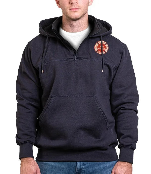 8525 | Game Sportswear Hooded Work Shirt, Embroidered - Ann Arbor