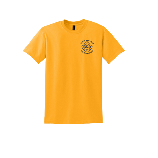 G8000 || Gildan DriBlend T-shirt Maize - AAFD UM Football