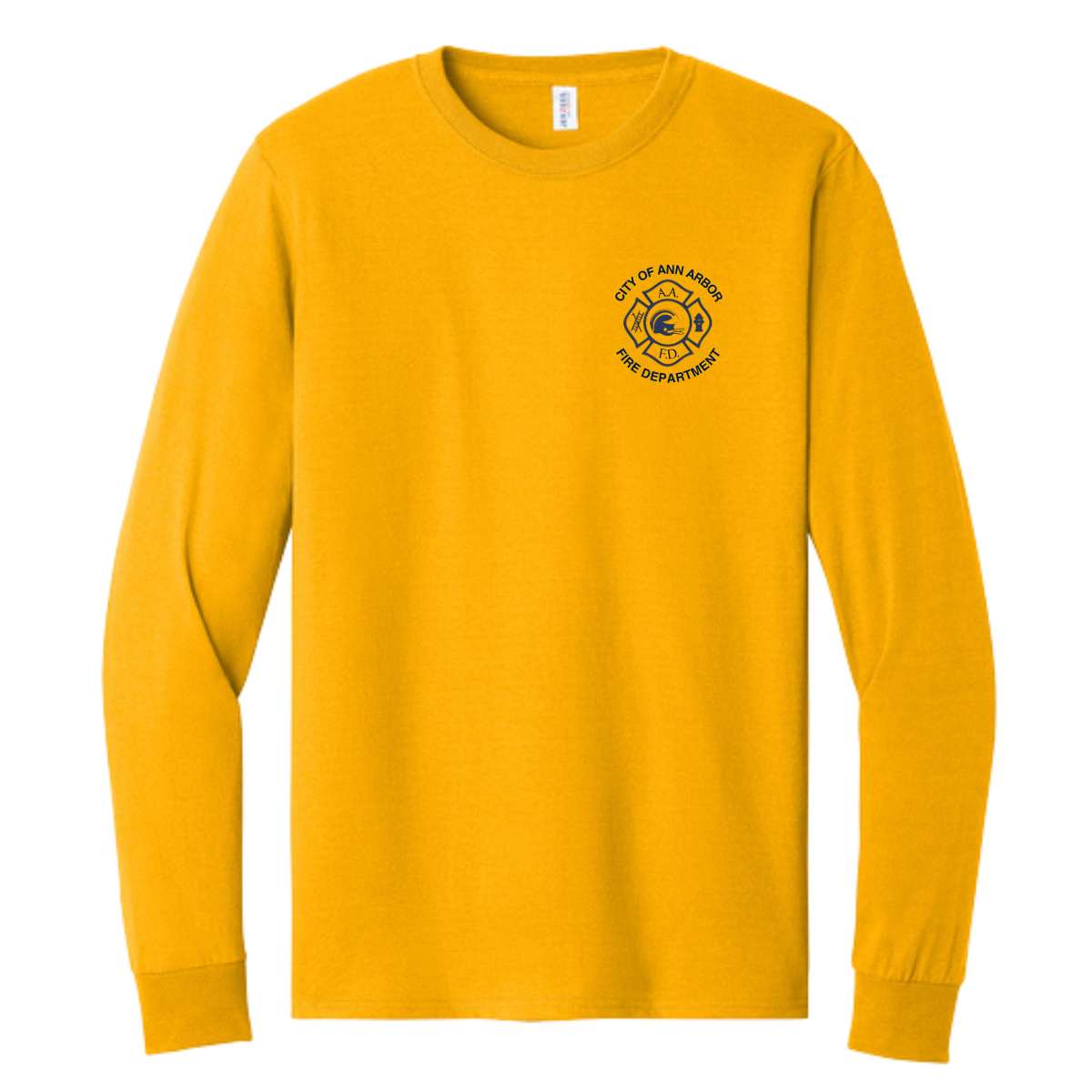29LS || Jerzees® Dri-Power® 50/50 Cotton/Poly Long Sleeve T-Shirt Maize - AAFD - UM Football