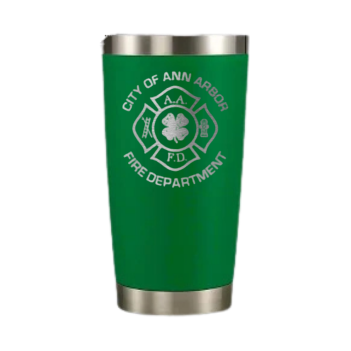 20oz Stainless Tumbler - Laser Engraved - Kelly Green - AAFD St. Patty's Day