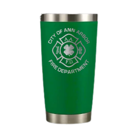 20oz Stainless Tumbler - Laser Engraved - Kelly Green - AAFD St. Patty's Day