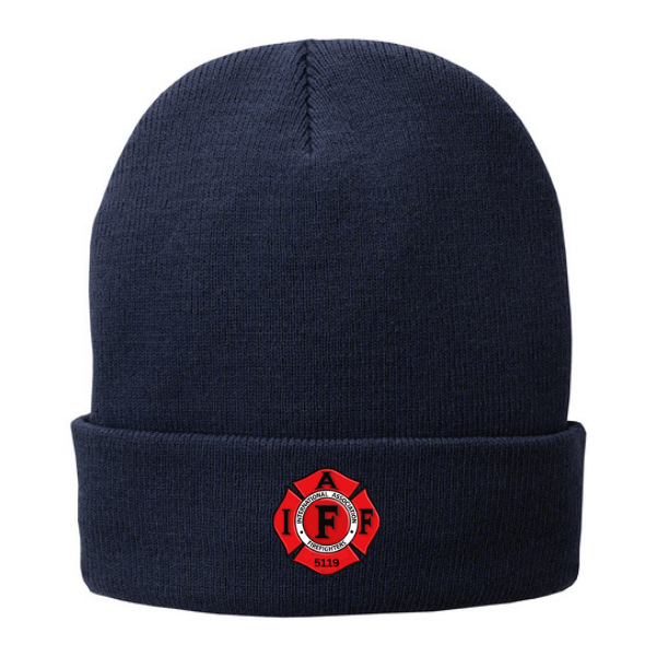 CP90L | Port & Company Knit Fleece Lined Flip Hat, Embroidered - Saline Fire Authority