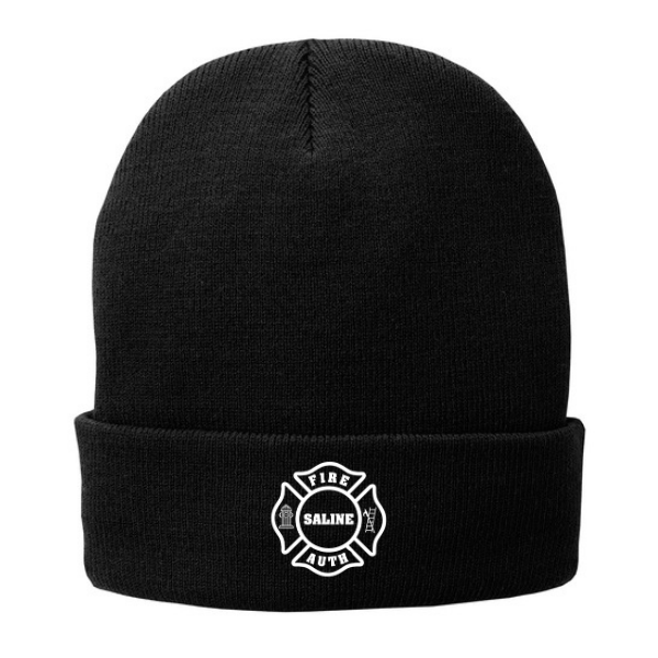 CP90L | Port & Company Knit Fleece Lined Flip Hat, Embroidered - Saline Fire Authority