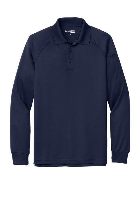 CS410LS || Corner Stone Tactical Polo - Long Sleeve - Embroidered - Addison Fire & EMS