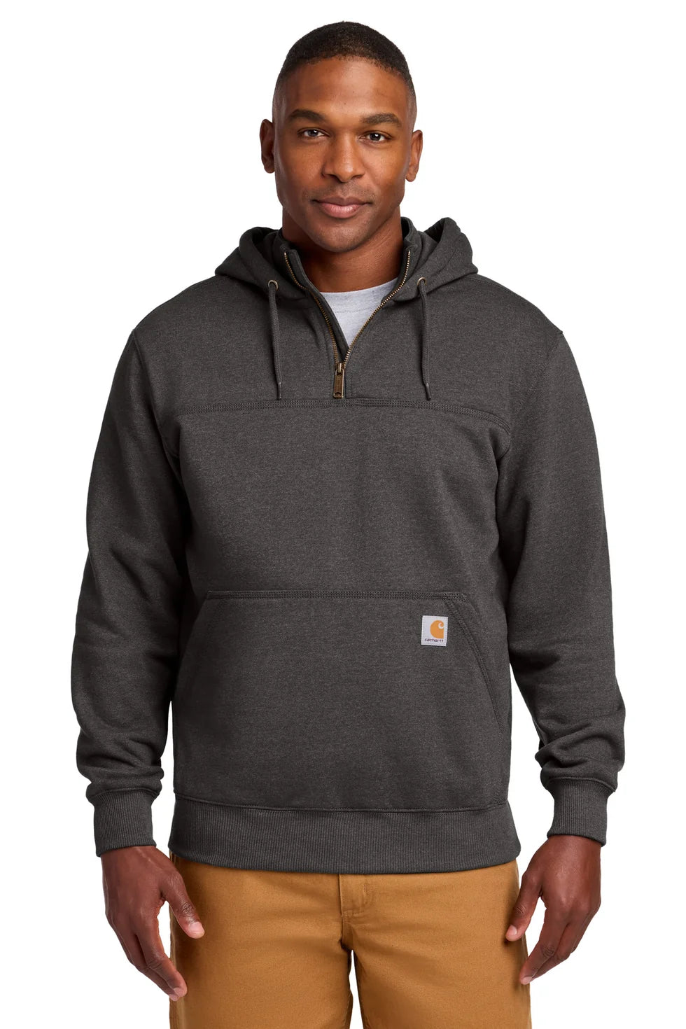 CT100617 || Carhartt Rain Defender Hooded Zip Mock Sweatshirt - Embroidered - Canton Firefighters