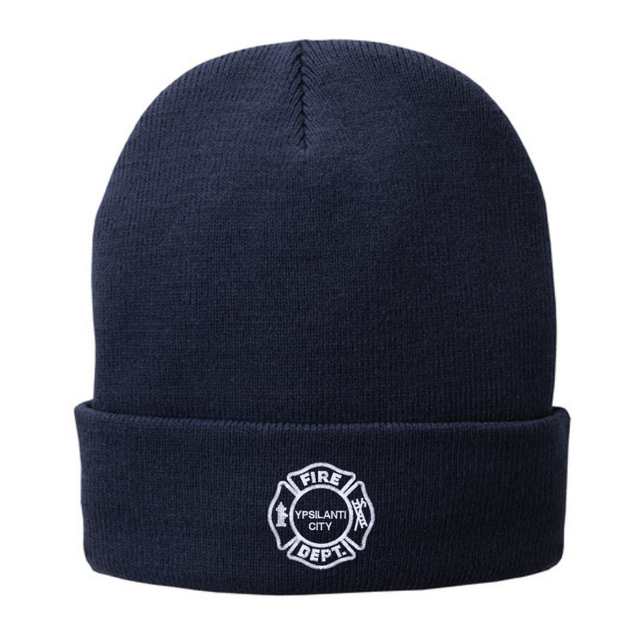 CP90L | Port & Company Knit Fleece Lined Flip Hat, Embroidered - Ypsi City