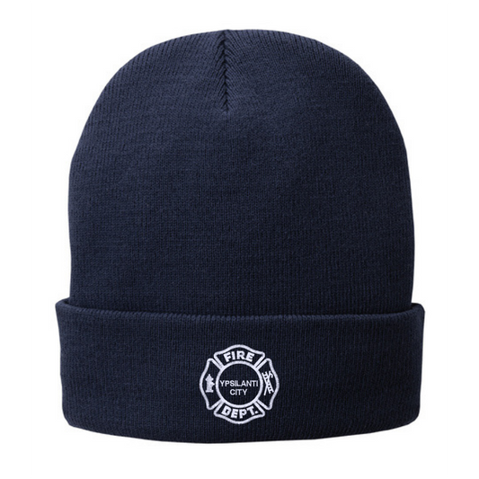 CP90L | Port & Company Knit Fleece Lined Flip Hat, Embroidered - Ypsi City
