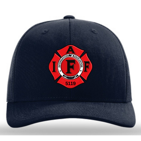 R112 || Richardson Mesh Snapback Trucker Cap - Embroidered - Saline Fire