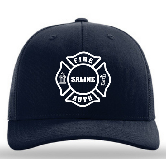 R112 || Richardson Mesh Snapback Trucker Cap - Embroidered - Saline Fire Authority