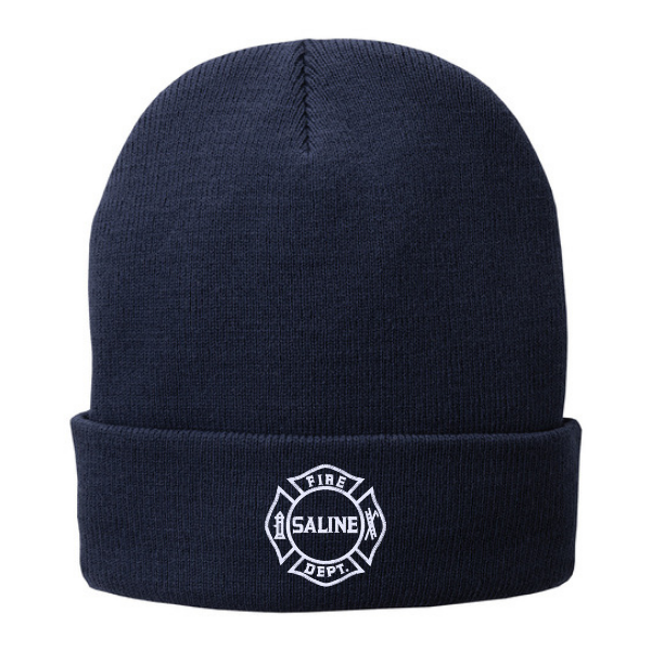 CP90L | Port & Company Knit Fleece Lined Flip Hat, Embroidered - Saline
