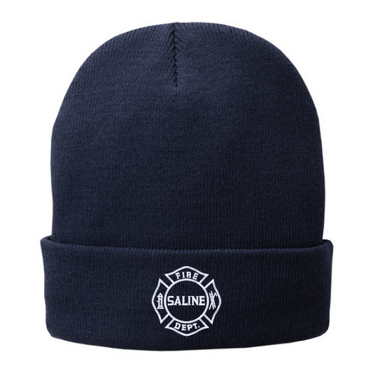 CP90L | Port & Company Knit Fleece Lined Flip Hat, Embroidered - Saline