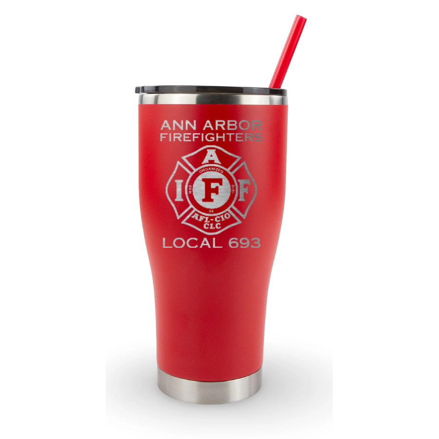 30oz Modern curve tumbler - Ann Arbor City Fire