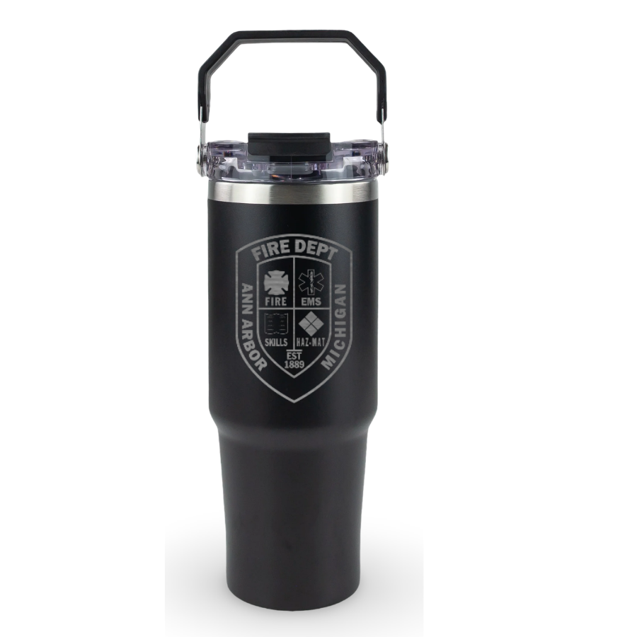 30oz Tri-sip tumbler - Ann Arbor City Fire